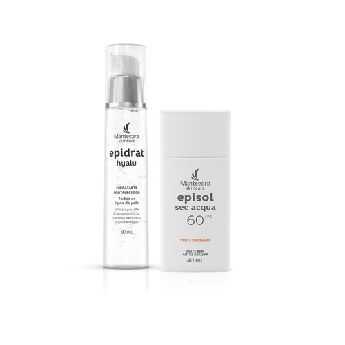 KIT_HYALUSEC01_Kit Epidrat Hyalu + Episol Sec Acqua sem cor FPS60 KIT_HYALUSEC01_Kit Epidrat Hyalu + Episol Sec Acqua sem cor FPS60